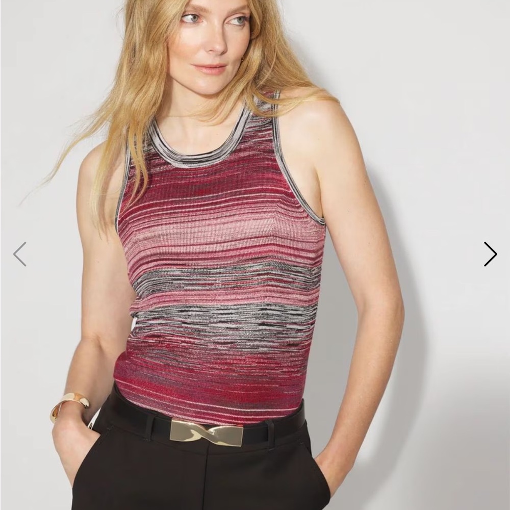 Spaced-Dyed Sweater Tank Top